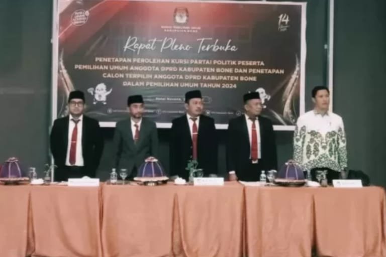 KPU adakan rapat pleno terbuka penetapan kursi partai politik dan penetapan Anggota DPRD terpilih tahun 2024 di Hotel Novena, Kamis 2 Mei 2024. (Foto: Istimewa)