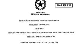 Salinan Peraturan Presiden tentang penghapusan kelas BPJS. (Foto: Istimewa)