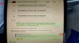 Isi pesan chat diduga dilakukan Ketua KPU Bone, Yusran Tajudin ke PKK untuk mark up suara Tenri Abeng. (Foto: Istimewa)