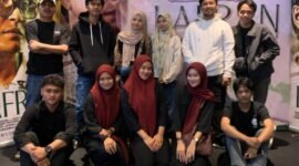 Kader HMI Cabang Makassar Komisariat Teknik UNIBOS 45 ajak masyarakat dan mahasiswa ikut nonton Film Lafran Pane. (Foto: Istimewa)