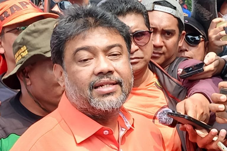 Presiden Partai Buruh, Said Iqbal mengancam demo besar-besaran jika Presiden Joko Widodo tak mencabut peraturan Tapera, Kamis 6 Juni 2024.