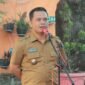 Lurah Lette jadi pemimpin Apel pagi mewakili Camat Mariso. (Foto: Istimewa)