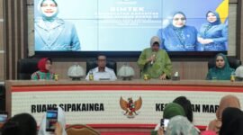 Camat Mariso Sambut Kunjungan Ibu Ketua Tim Penggerak PKK Kota Makassar di Kantor Camat Mariso. (Foto: Istimewa)
