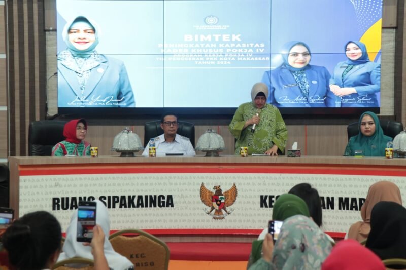 Camat Mariso Sambut Kunjungan Ibu Ketua Tim Penggerak PKK Kota Makassar di Kantor Camat Mariso. (Foto: Istimewa)