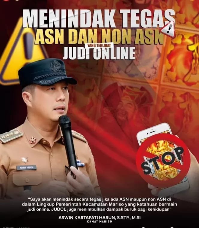 Aswin Kartapati Imbau Pegawai Kecamatan Mariso Jauhi Judi Online. (Foto: Istimewa)