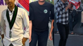 Rezky Hasan (Kiri), M. Fahresi Dg. Kulle (Tengah), Muhammad Rafy (Kanan) Kader HMI Komisariat FTI UMI. (Foto: Istimewa) 