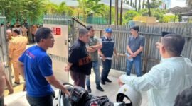 Komisi C Dewan Perwakilan Rakyat Daerah (DPRD) Kota Makassar melakukan inspeksi mendadak (sidak) terhadap sebuah bangunan di Jalan Bulusaraung. (ist)
