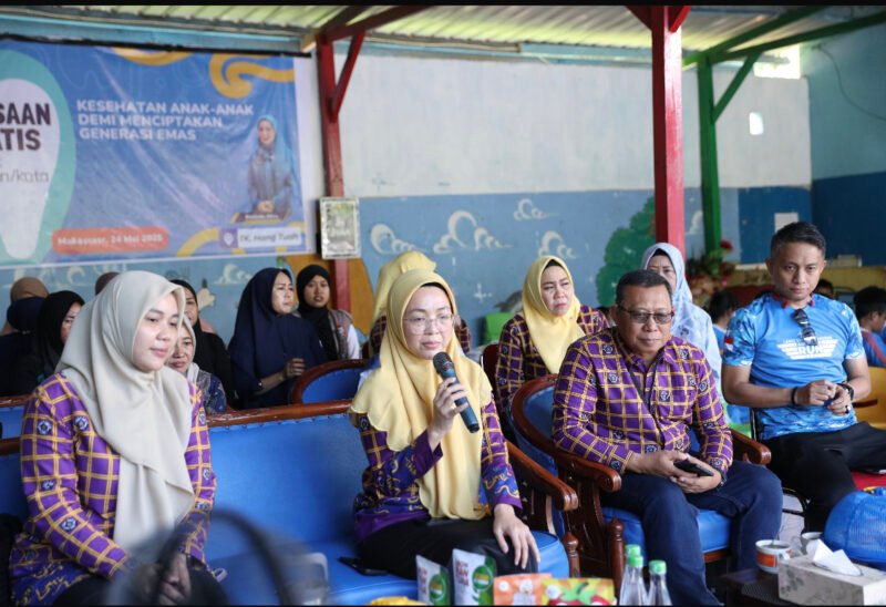 Bunda PAUD Makassar Tinjau Langsung Pemeriksaan Gigi dan Mulut Anak. (ist)