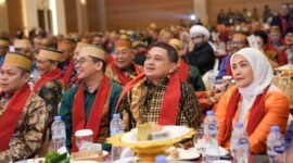 Wali Kota Makassar Munafri Arifuddin bersama Wakil Wali Kota Aliyah Mustika Ilham menghadiri acara Pelantikan Pengurus Pusat KKSS di Jakarta. (ist)