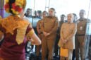Wali Kota Makassar, Munafri Arifuddin bersama Wakil Wali Kota Aliyah Mustika Ilham dan Ketua TP PKK Makassar, Melinda Aksa menghadiri launching Gerai UMKM yang digelar di Hotel Gammara. (ist)