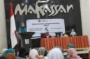 Ketua TP PKK Kota Makassar, Melinda Aksa, saat membuka Sosialisasi Kampung Mandiri yang dirangkaikan dengan penandatanganan kerja sama antara TP PKK dan Politeknik Pertanian Negeri Pangkep di Baruga Rujab Wali Kota. (ist)