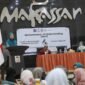 Ketua TP PKK Kota Makassar, Melinda Aksa, saat membuka Sosialisasi Kampung Mandiri yang dirangkaikan dengan penandatanganan kerja sama antara TP PKK dan Politeknik Pertanian Negeri Pangkep di Baruga Rujab Wali Kota. (ist)