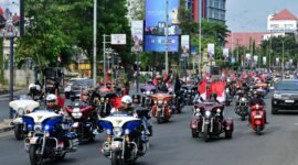 HDCI Makassar Gelar Pawai Bendera 17 Agustus, Sekaligus Sosialisasi Sulawesi Bike Week 2025 (Foto : Istimewa)