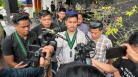 Ketua Bidang PTKP HmI Badko Sulsel, Muhammad Rafly Tanda usai menggelar aksi demonstrasi di kantor ATR/BPN Kota Makassar. (ist)