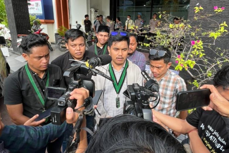 Ketua Bidang PTKP HmI Badko Sulsel, Muhammad Rafly Tanda usai menggelar aksi demonstrasi di kantor ATR/BPN Kota Makassar. (ist)