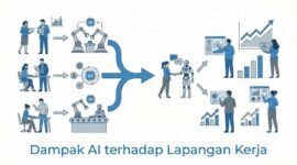 Ilustrasi dampak AI terhadap Lapangan Kerja Indonesia.