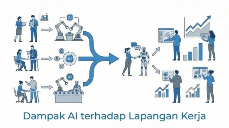 Ilustrasi dampak AI terhadap Lapangan Kerja Indonesia.